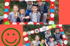 Niebieski i Kremowy Podróż / Wakacje Plany Kolaż Fotograficzny