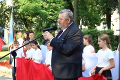 Uroczystość odsłonięcia muralu