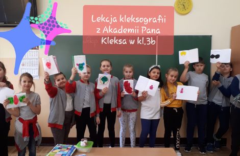 Lekcja kleksografii w klasie 3 b