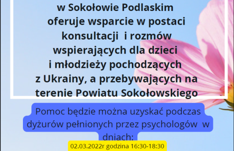 Pomoc psychologiczna dla dzieci z Ukrainy