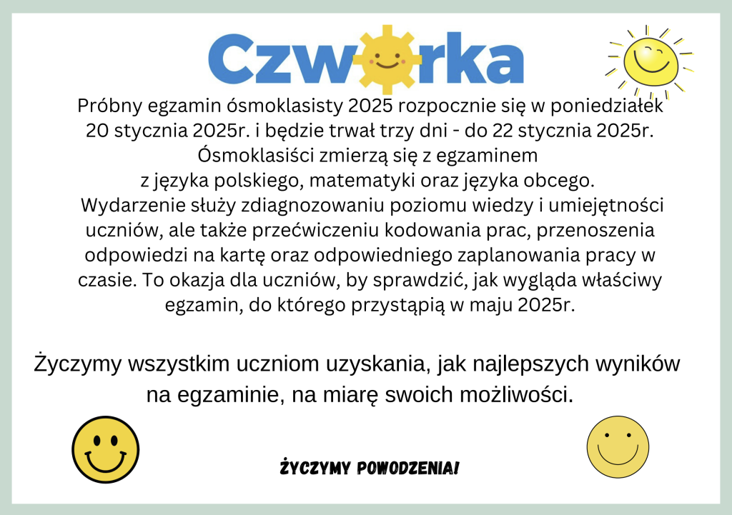 Próbny egzamin ósmoklasisty
