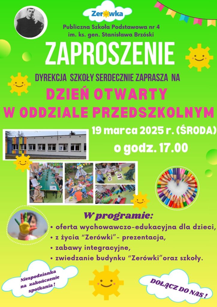 Dzień otwarty w oddziale przedszkolnym 
