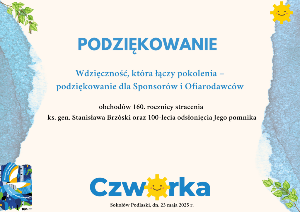 PODZIĘKOWANIE