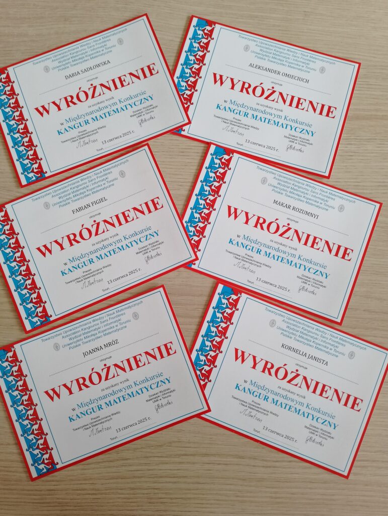 Wyniki Międzynarodowego Konkursu Matematycznego „Kangur 2025”
