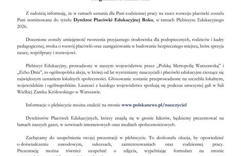 Plebiscyt Edukacyjny 2026
